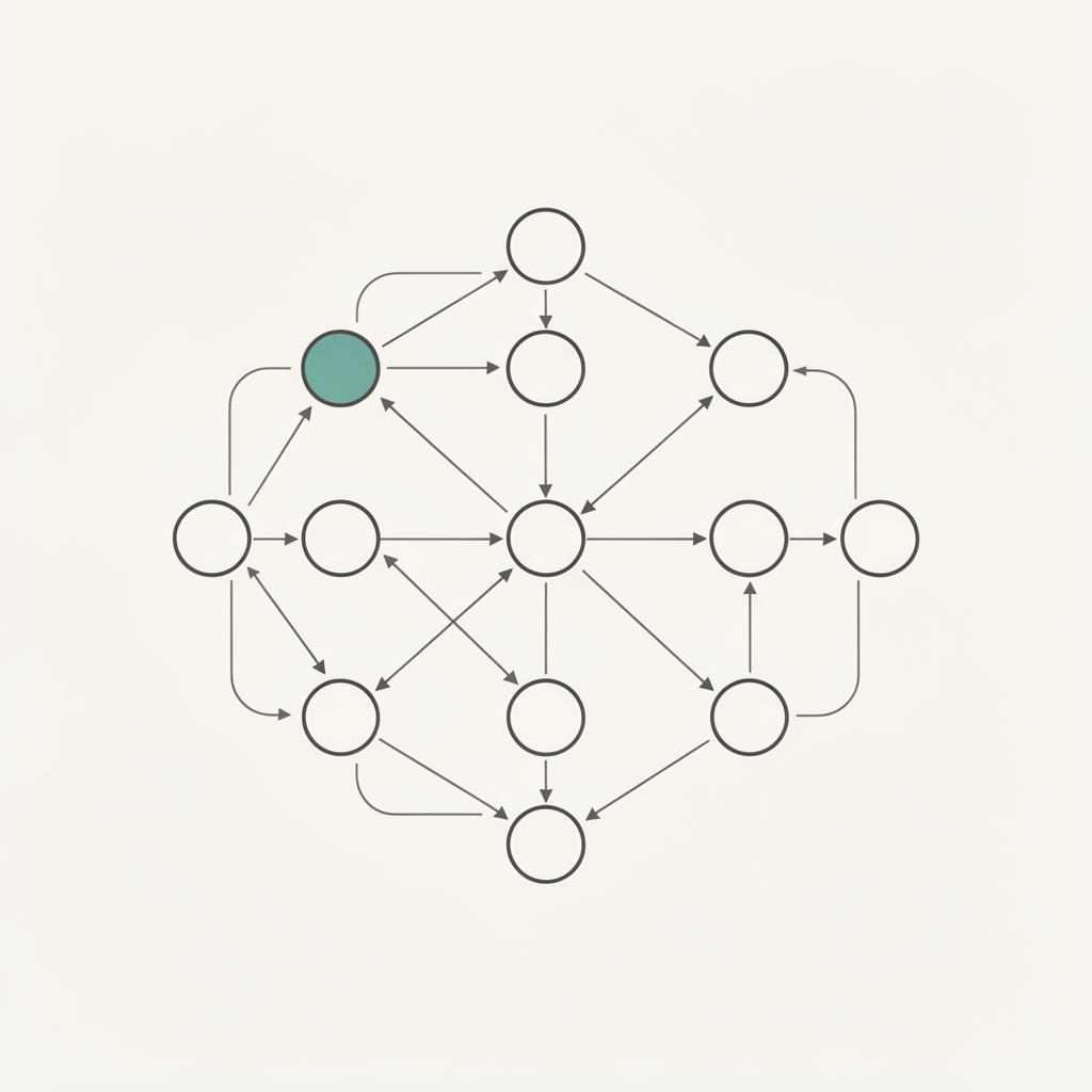 Dependency graph across services, APIs, and databases